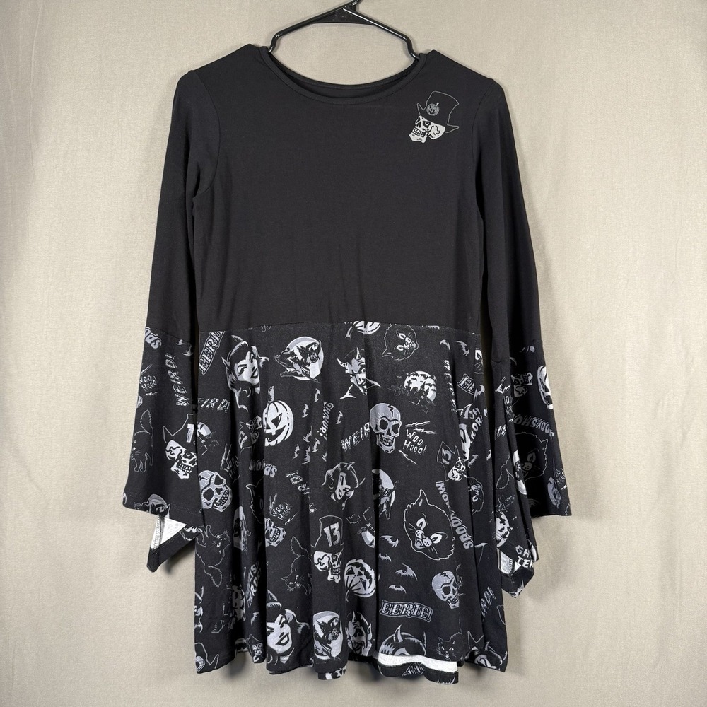 Kreepsville 666 Spookshow Pumpkins Cats Halloween Babydoll Top Vince Ray Large
